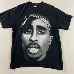 Vintage 2006 Tupac Shakur 2Pac T Shirt Men's Large Medium Nose Ring Rap Tee